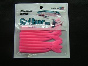 Steelhead Worms: Florescent Pink